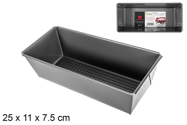 Teglia rettangolare in metallo 25x11 cm  