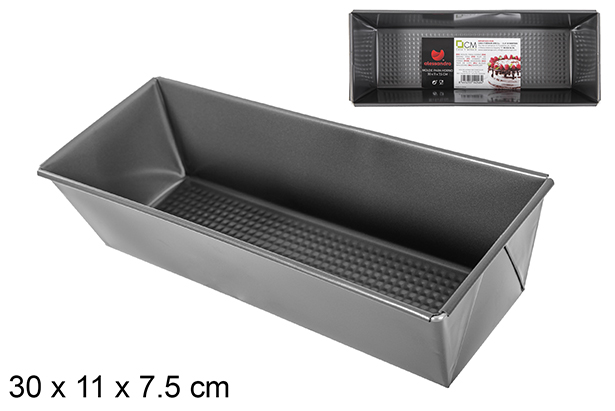 Molde horno rectangular metal 30x11 cm