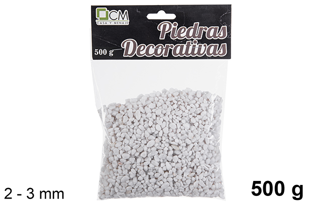 Piedra decorativa blanca 2-3 mm (500 gr.)