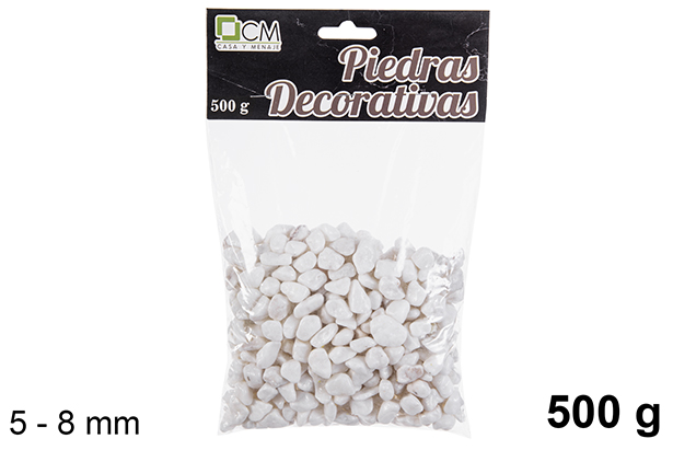 White decorative stone 5-8 mm (500 gr.)