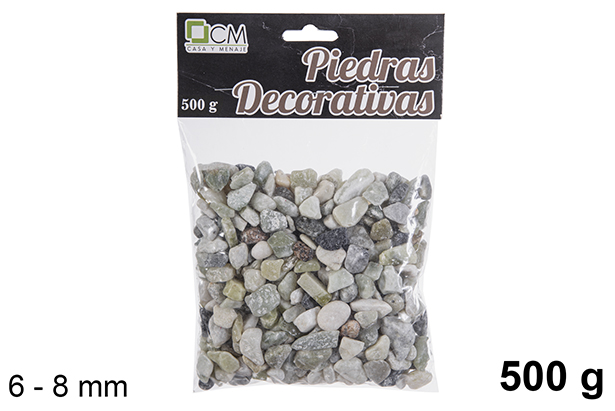 Piedra decorativa verde 6-8 mm (500 gr.)