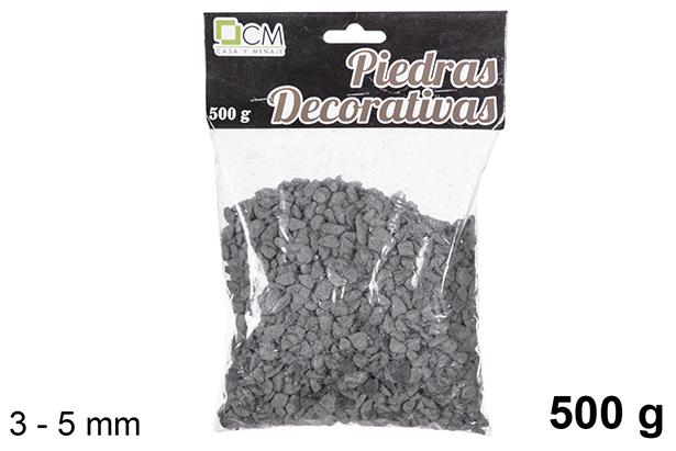 Pedra decorativa preta 3-5 mm (500 gr.)