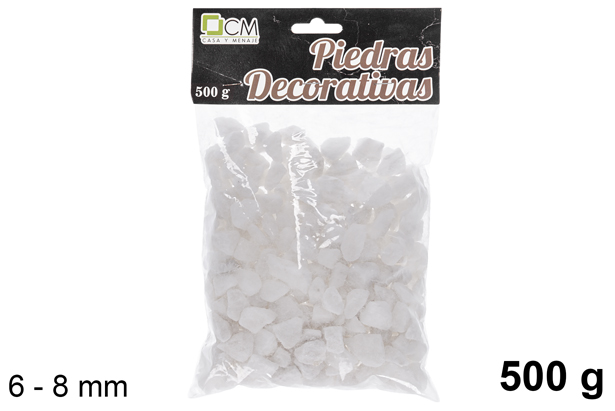 Pierre décorative blanche 6-8 mm (500 gr.)