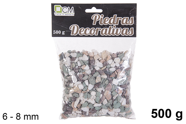 Piedra decorativa siete colores 6-8 mm (500 gr.)