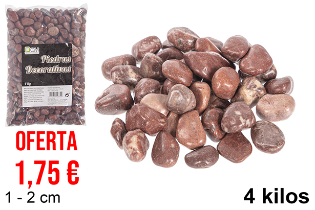 [114335] Pierre décorative couleur chocolat 1-2 cm (4 kg)