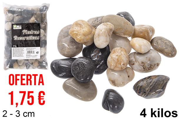 Pierre décorative couleur assortie 2-3 cm (4 kg)
