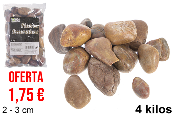 [114340] Pierre décorative couleur chocolat 2-3 cm (4 kg)