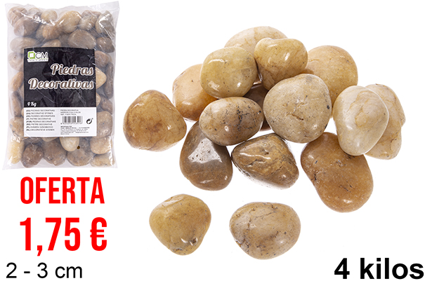 Piedra decorativa marrón 2-3 cm (4 kg)