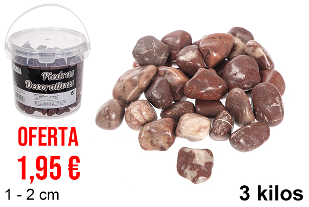 Bote piedra decorativa chocolate 1-2 cm (3 kg)