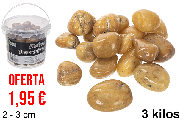 Bote piedra decorativa marrón 2-3 cm (3 kg)