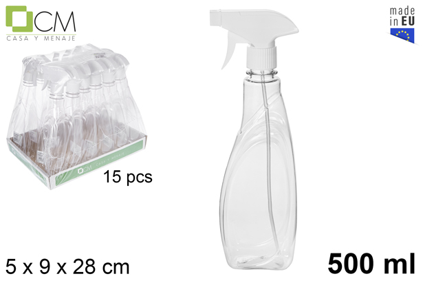 Flacon en plastique avec pulvérisateur 500 ml
