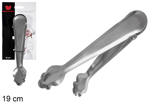 Pinza per ghiaccio in acciaio inox 19 cm