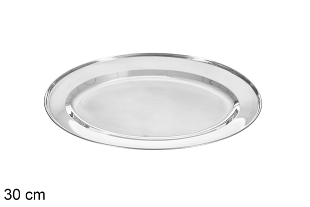 Bandeja ovalada acero inoxidable 30 cm