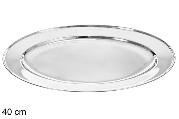 Vassoio da portata ovale in accaio inossidabile 40 cm