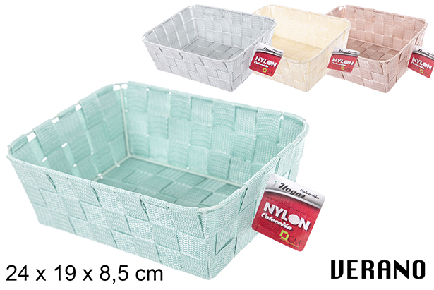 Cesta nylon colores Verano 24x19x8,5 cm