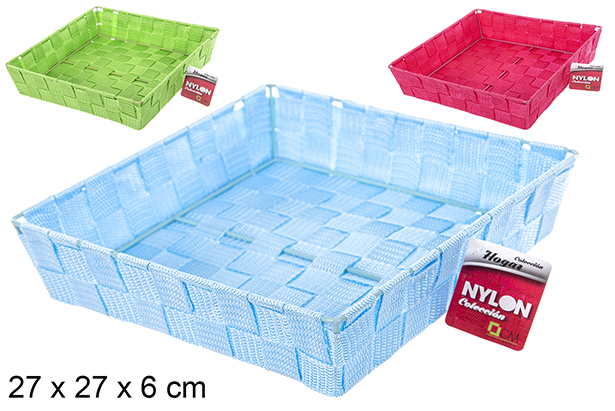 Panier en nylon couleurs assorties 27 cm