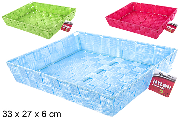 Cesto in nylon colori assortiti 33x27 cm