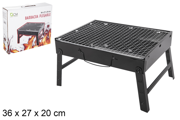 Barbacoa portátil plegable 36x27x20 cm