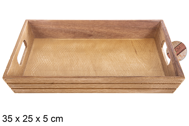 Coffret en bois avec fente en acajou 35x25x5 cm