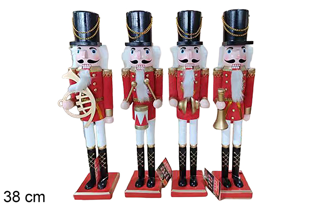 Cascanueces de madera navidad musico  38 cm