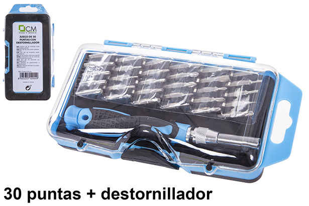 Pack 30 bits and screwdriver