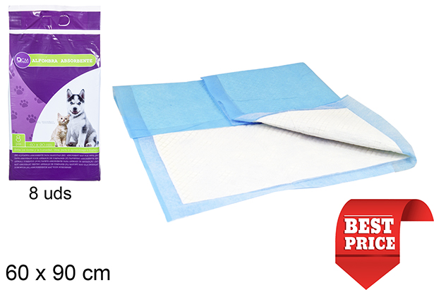 [115000] Pack 8 units pet absorbent mat bag 60x90 cm