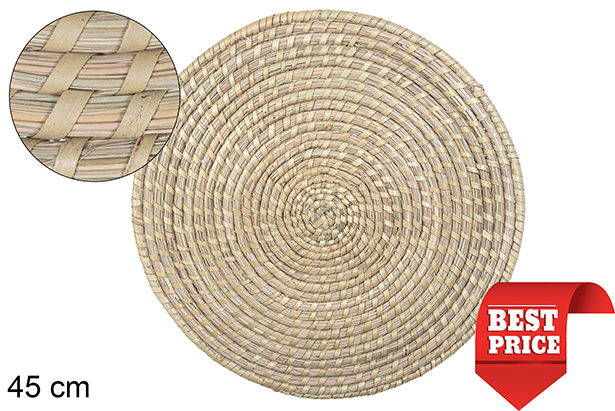 [115006] Tripé de ervas marinhas costurado com palma 45 cm