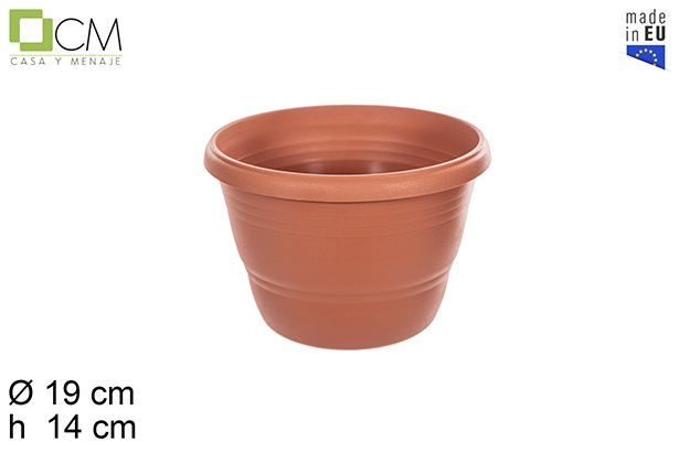 [115065] Maceta plástico Calpe terracota 19 cm