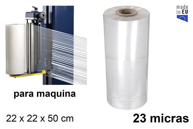 Film estirable transparente para automática 23 micras