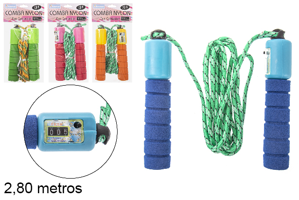 Corda de nylon com cabo em plástico com contador 2,80 m.
