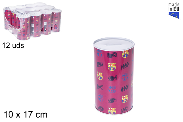 Metal piggy bank F.C Barcelona 10x17 cm