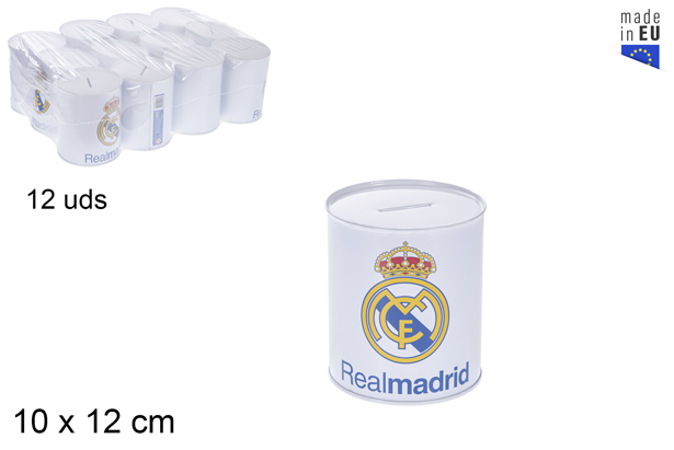 [115303] Metal piggy bank Real Madrid 10x12 cm