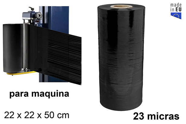 Film estirable negro para automática 23 micras