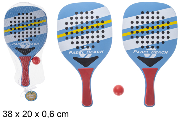 Set racchetta da spiaggia rettangolare decorato Padel Beach