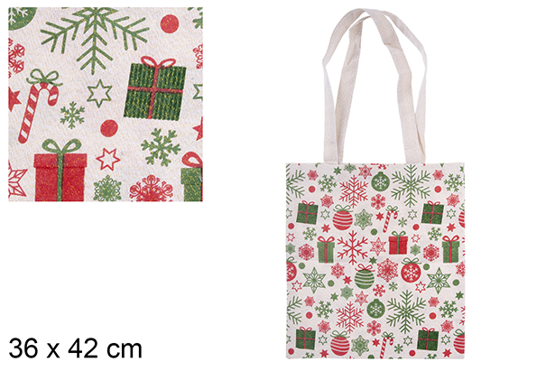 Bolsa tela Navidad decorad. Oferta