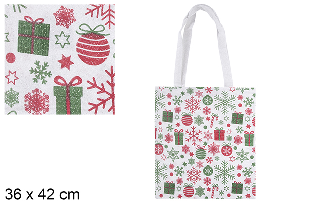Bolsa tela Navidad oferta.  36x42 cm