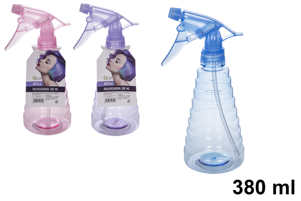 [115644] Bottiglia in plastica con spruzzatore colori assortiti 380 ml