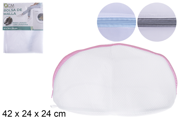 [115659] Bolsa de malla para lavado de zapatos con cremallera 42x24 cm