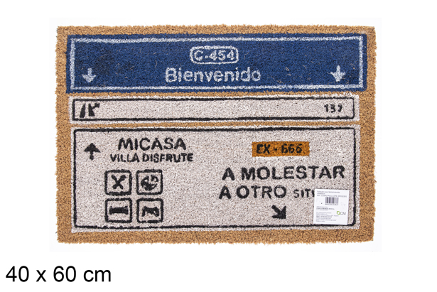Coconut doormat Transit signal 40x60 cm