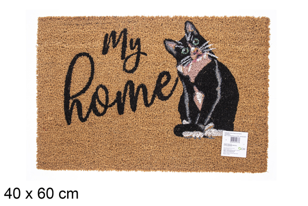 Zerbino in cocco gatto My Home 40x60 cm