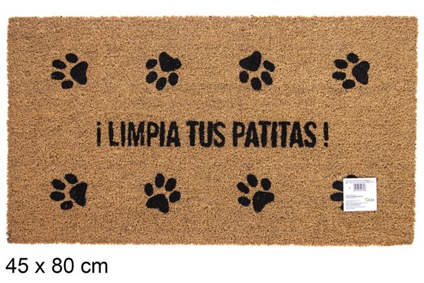 Coconut footprints doormat 45x80 cm