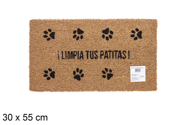 Felpudo coco Huellas 30x55 cm