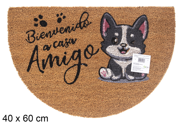 Coco paillasson Dog friend croissant 40x60 cm