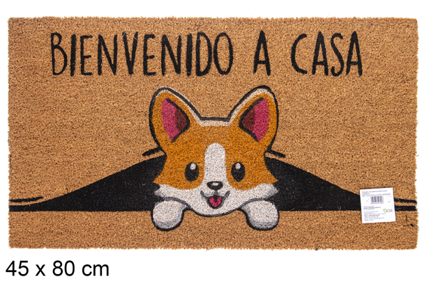 Felpudo coco Bienvenido a casa 45x80 cm