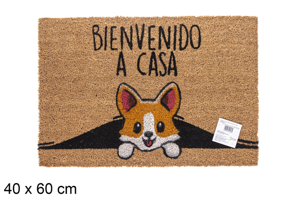 Zerbino in cocco Bienvenido a casa 40x60 cm