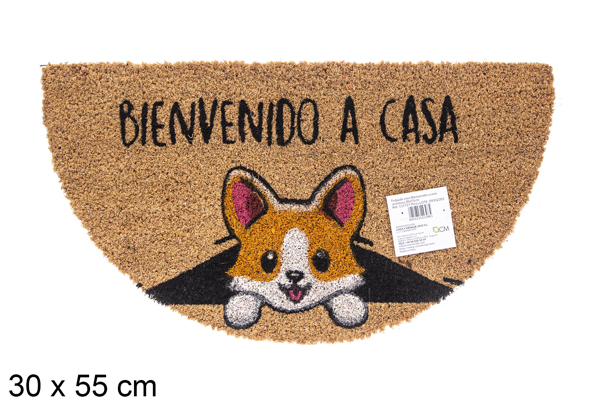 Bienvenido a casa half-moon coconut doormat 30x55 cm