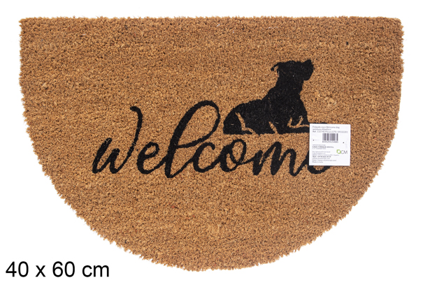 Capacho de coco de boas-vindas crescente para cães 40x60 cm