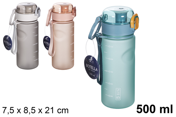 Borraccia in colori opachi assortiti 500 ml