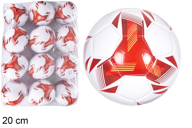 Balón plástico fútbol Team rojo 20 cm