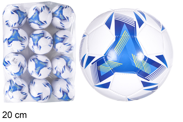 [115830] Balón plástico fútbol Team azul 20 cm